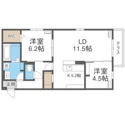 モンテゾーロ西田辺の物件間取画像